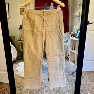 St. John Sport by Marie Gray Tan Mid Rise Straight Leg Pants